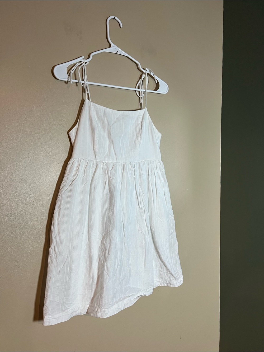 Altard State Womens Size M White Spaghetti Strap Mini Dress Cotton